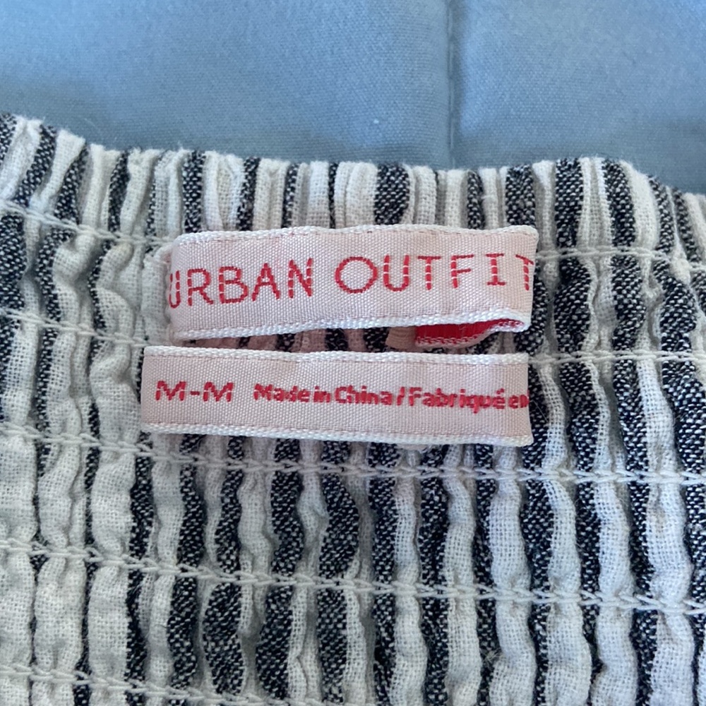 Urban Outfitters Black and White Striped Midi Dress - Picture 4 of 5
